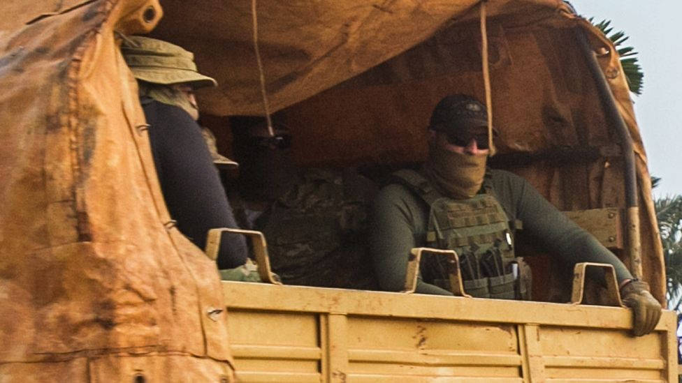 Masked Military In Central African Republic Background