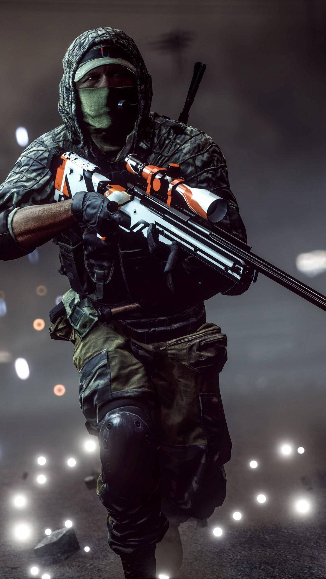 Masked Sniper Soldier Background