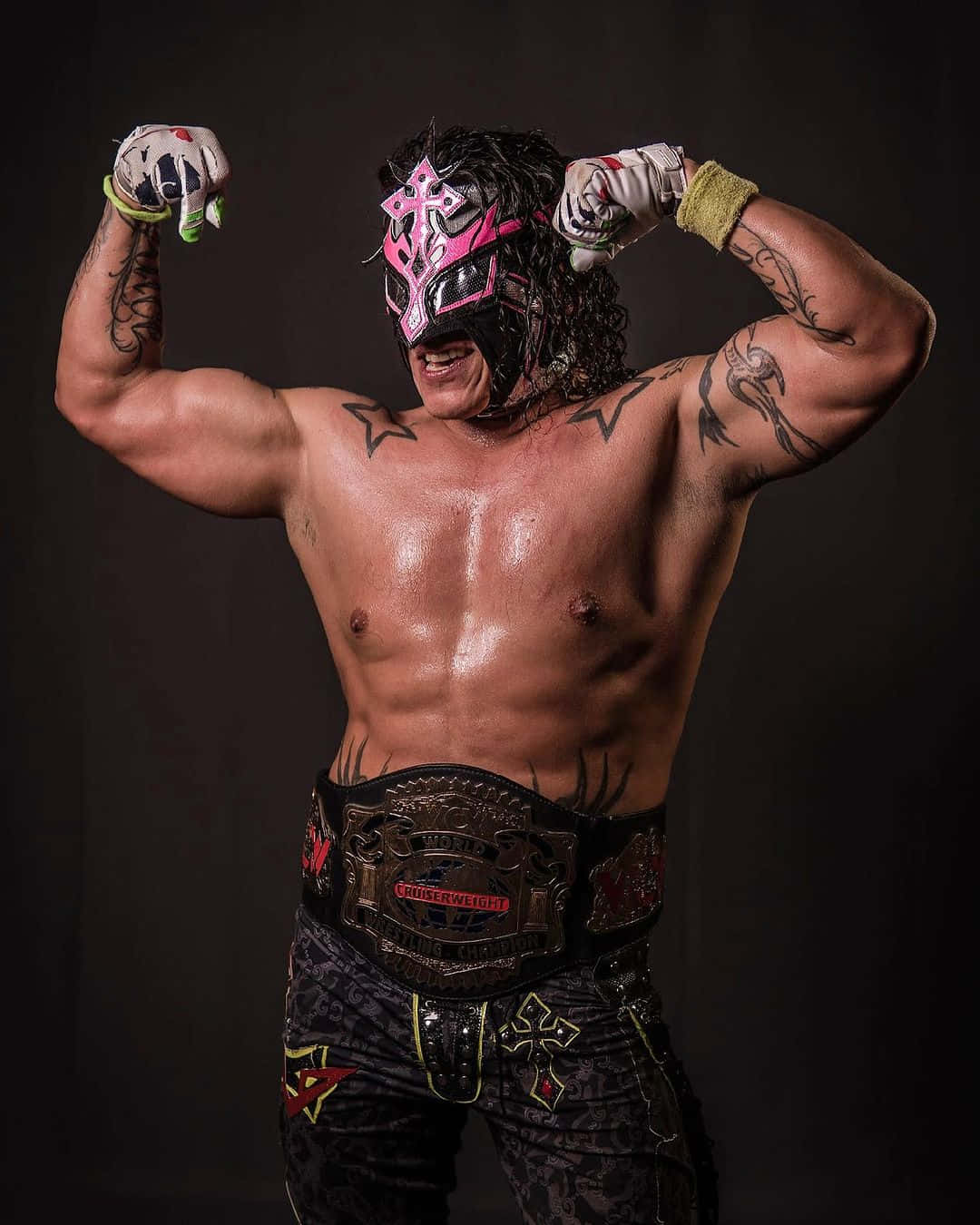 Masked Wrestlerwith Championship Belt