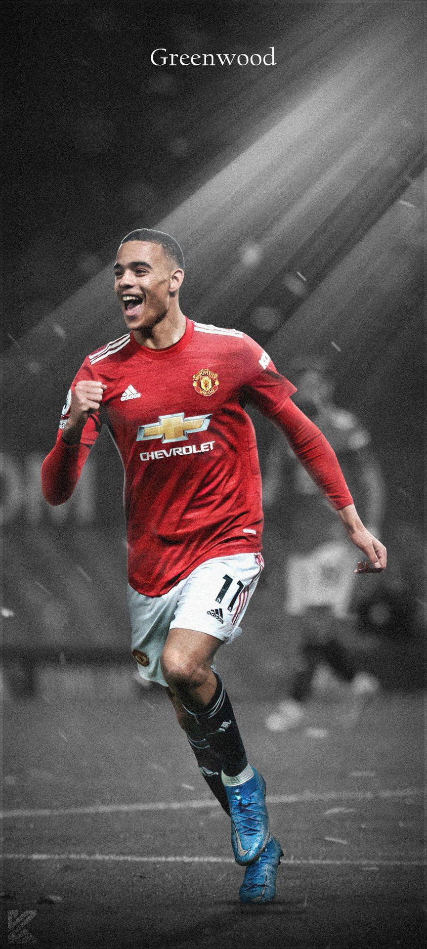 Mason Greenwood Gray Sunlight Background