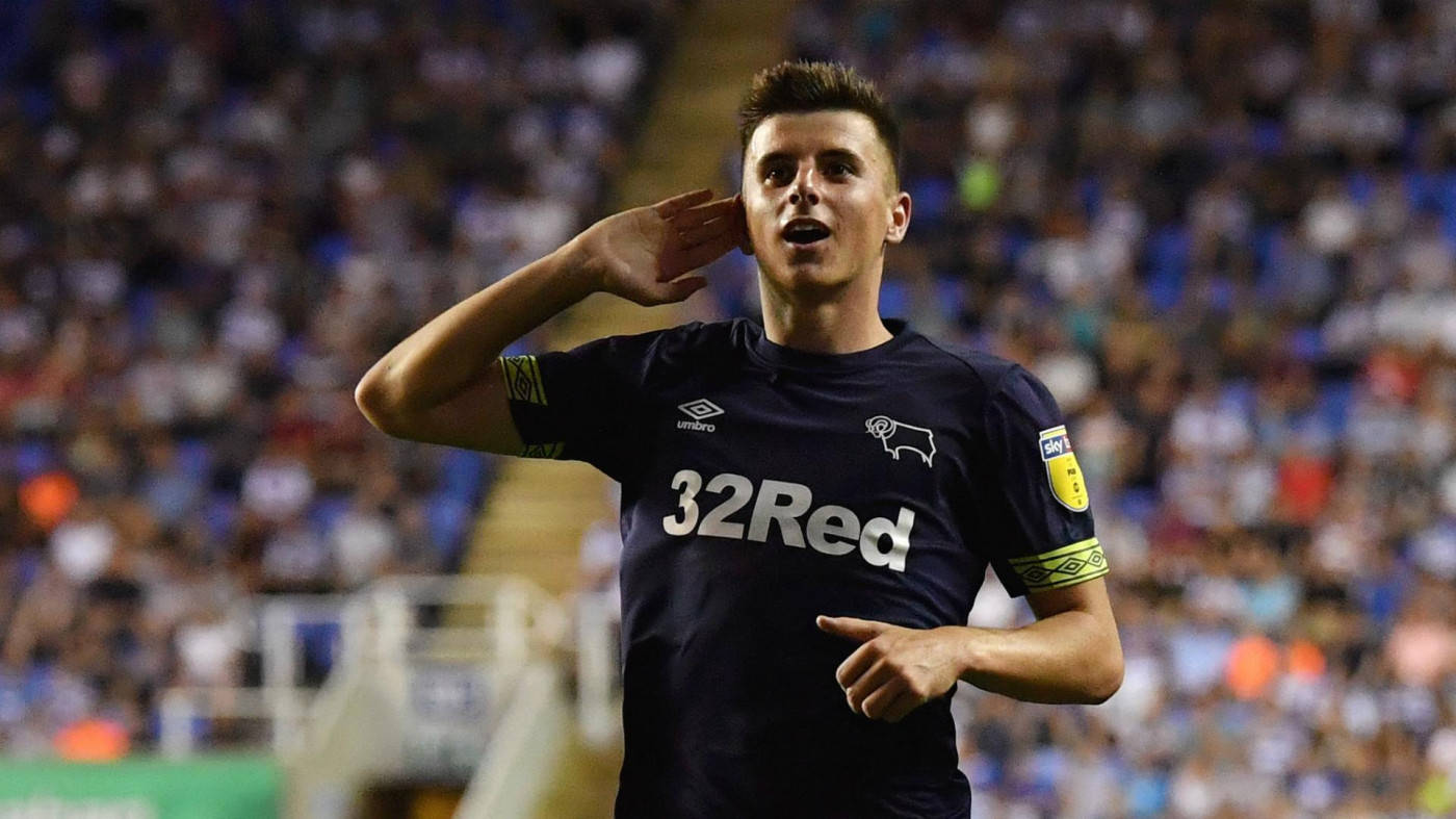 Mason Mount In Black Saluting Background