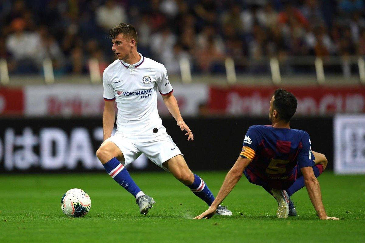 Mason Mount Ready To Kick The Ball In White Background