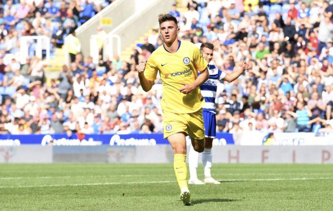 Mason Mount Sprinting In Yellow Background