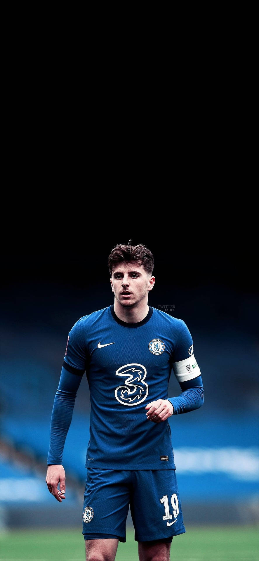 Mason Mount With Backdrop Of The Stadium Background