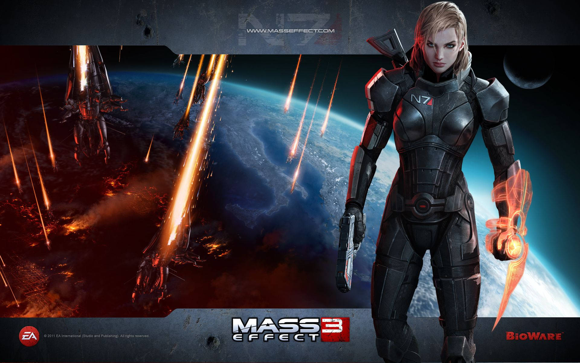 Mass Effect 3 Commander Shepard Woman Background