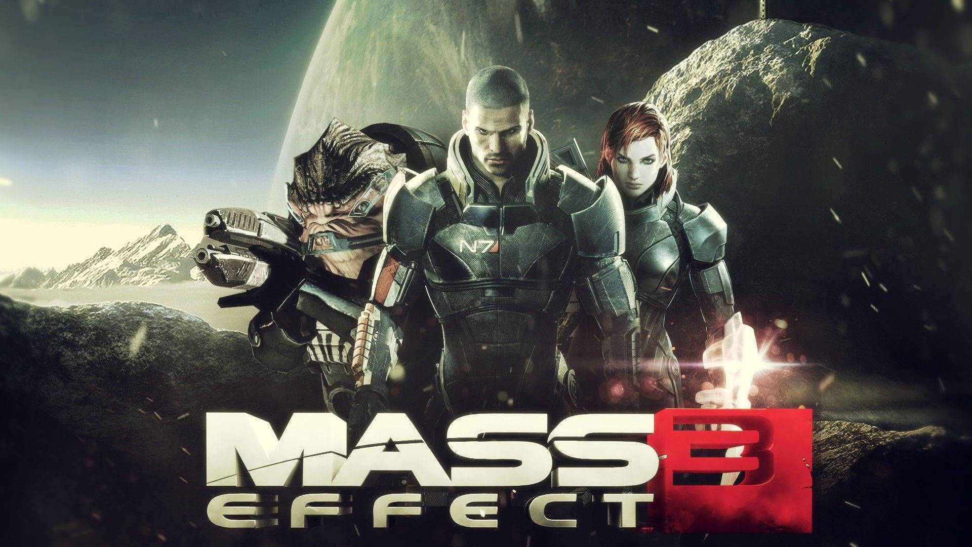 Mass Effect 3 Video Game Poster Background