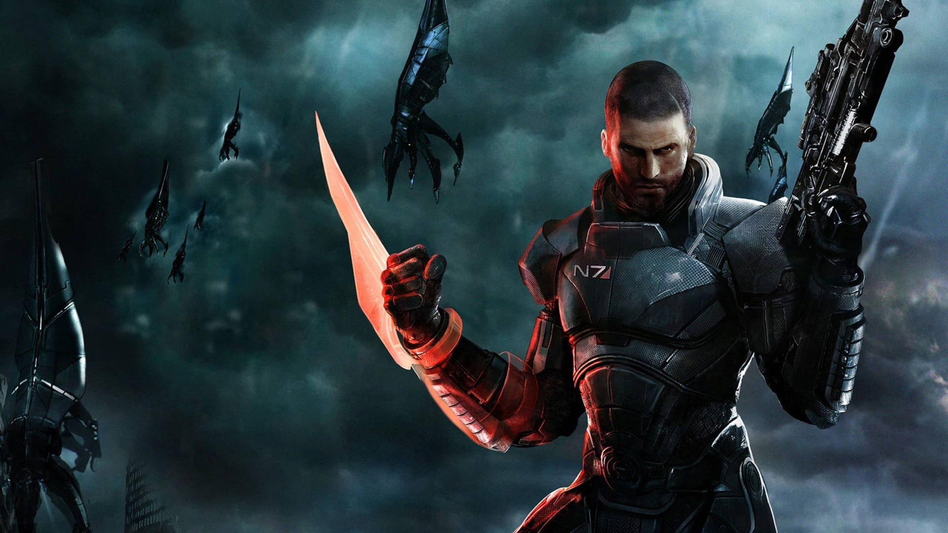 Mass Effect Fierce Commander Shepard Background