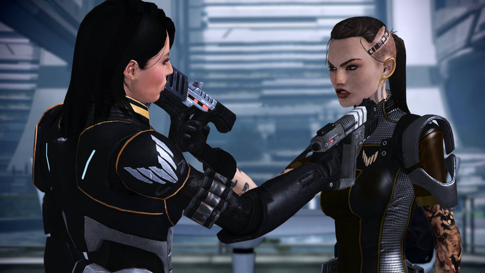 Mass Effect Jack And Miranda Rival Background