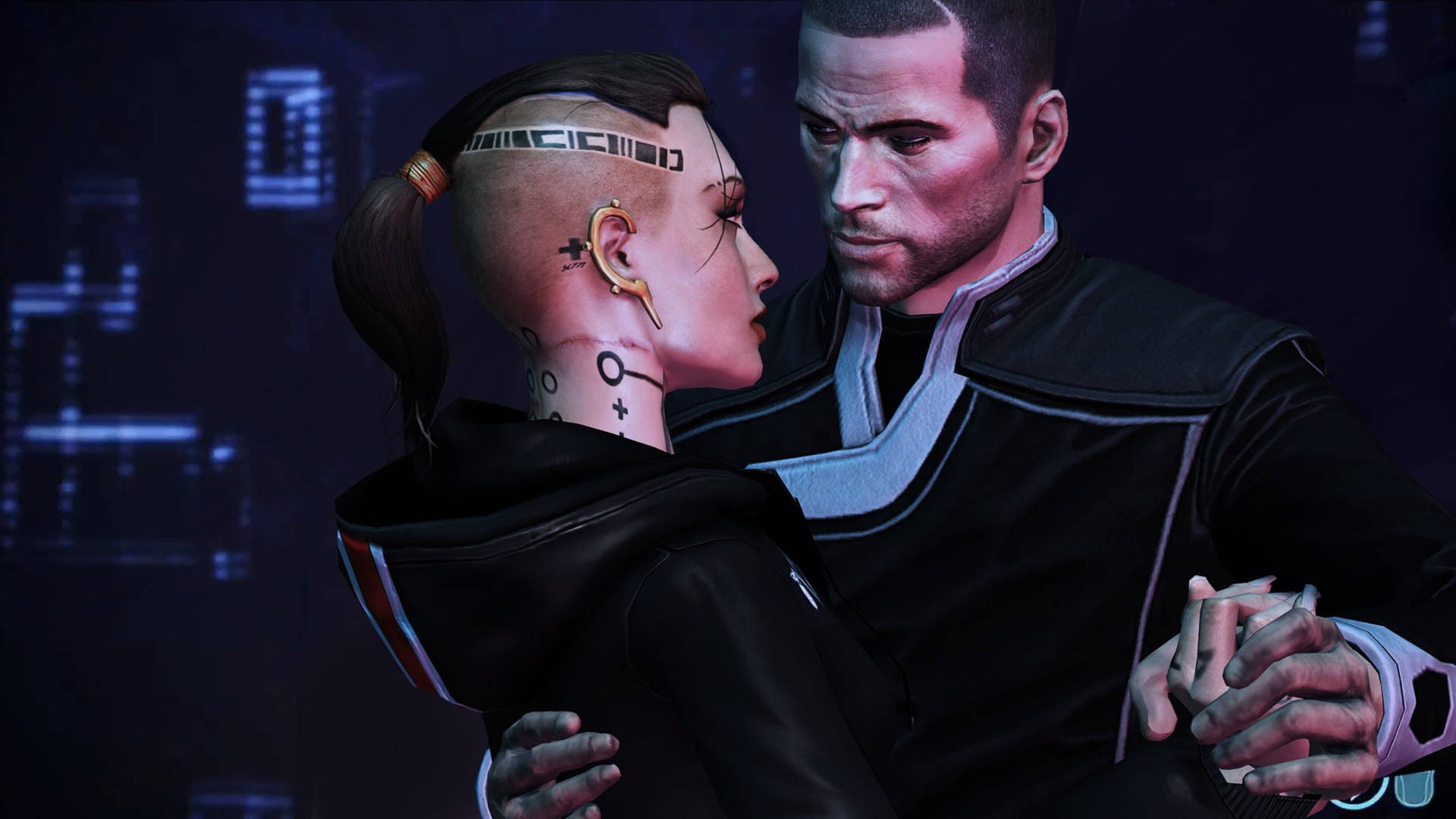 Mass Effect Jack And Shepard Background