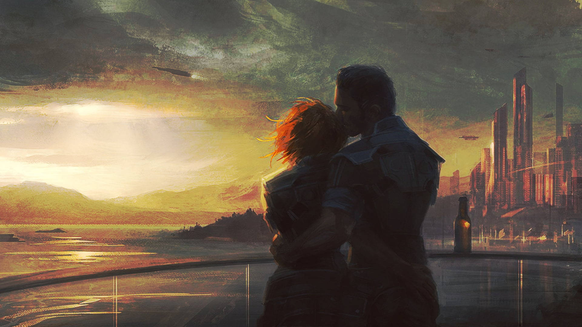 Mass Effect Kaidan And Miranda Couple Background