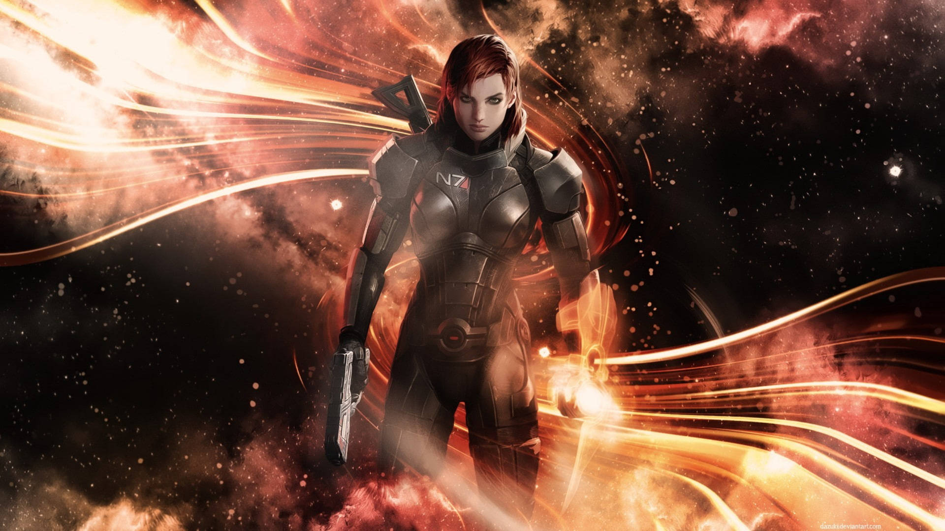 Mass Effect Miranda Digital Art Background
