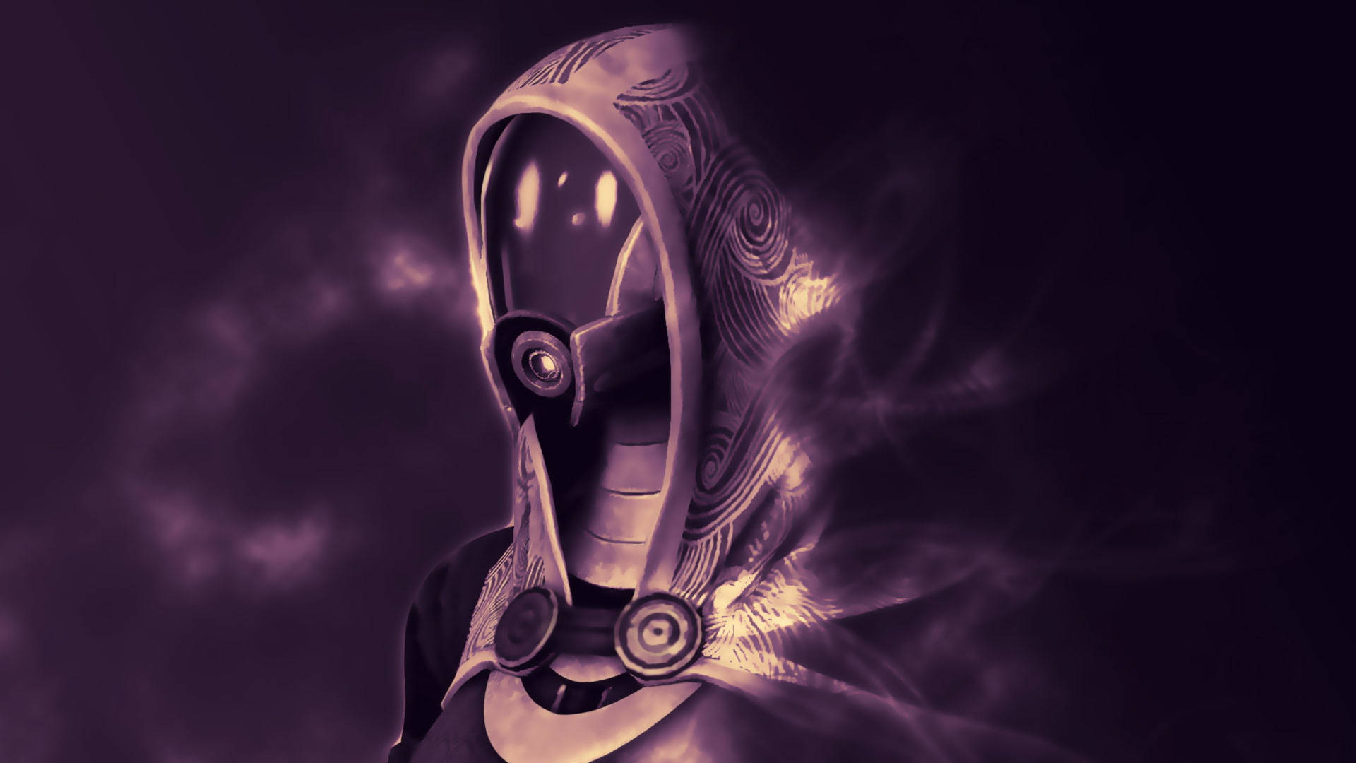 Mass Effect Tali In Gray Aesthetic Background