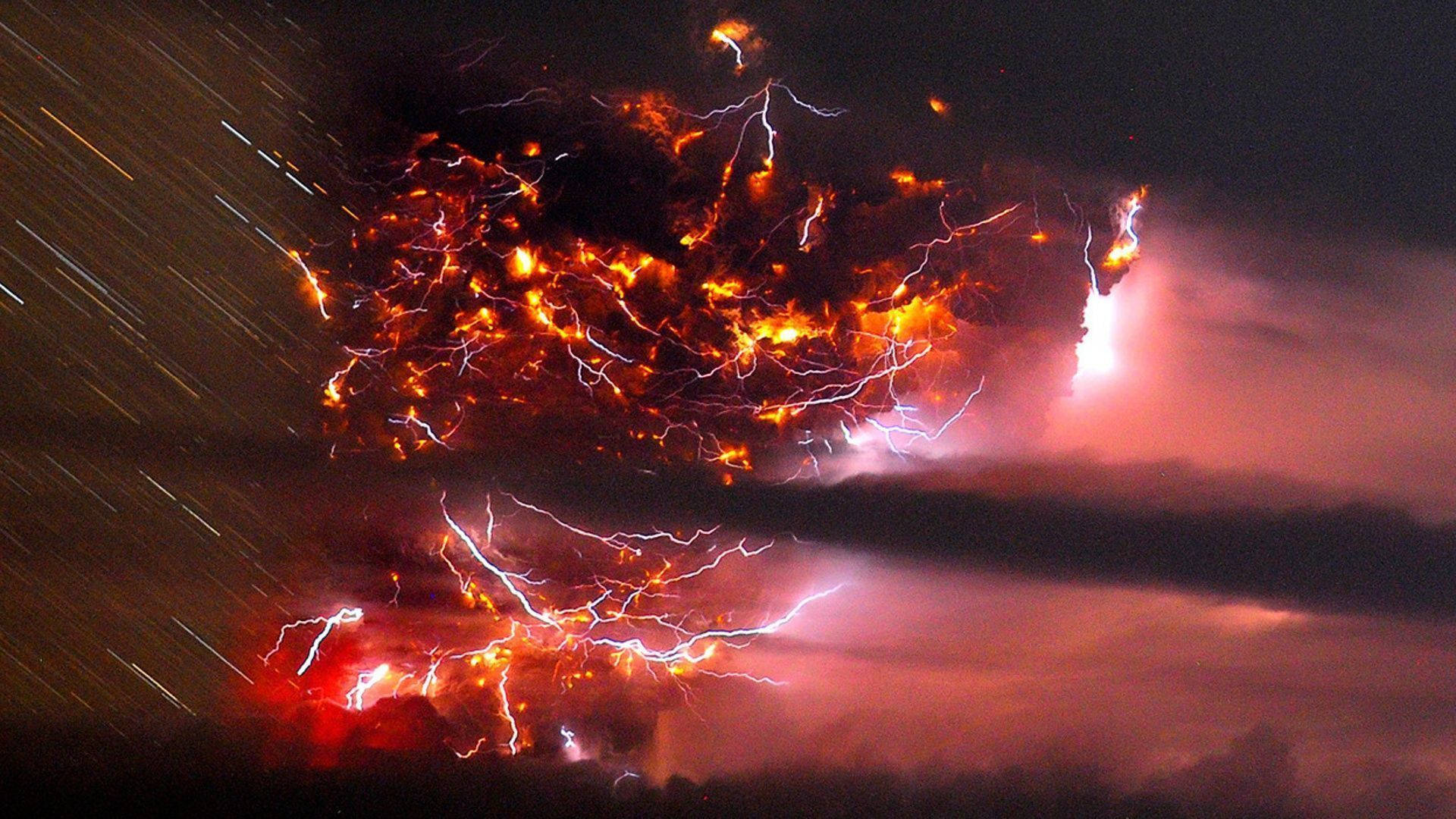 Massive Lightning Explosion Background