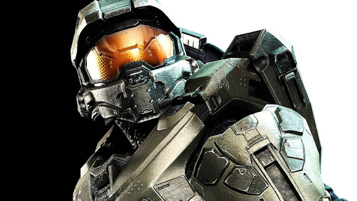 Master Chief In Heavy Gear Background