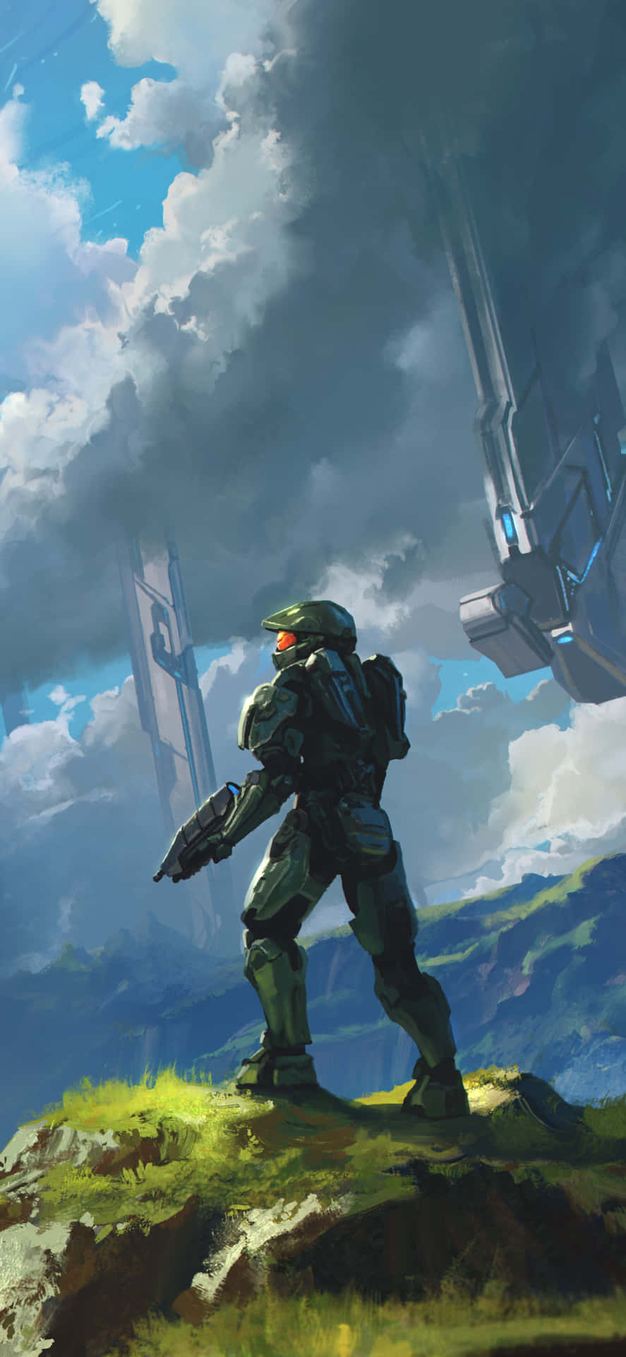 Master Chief On Your Phone Background