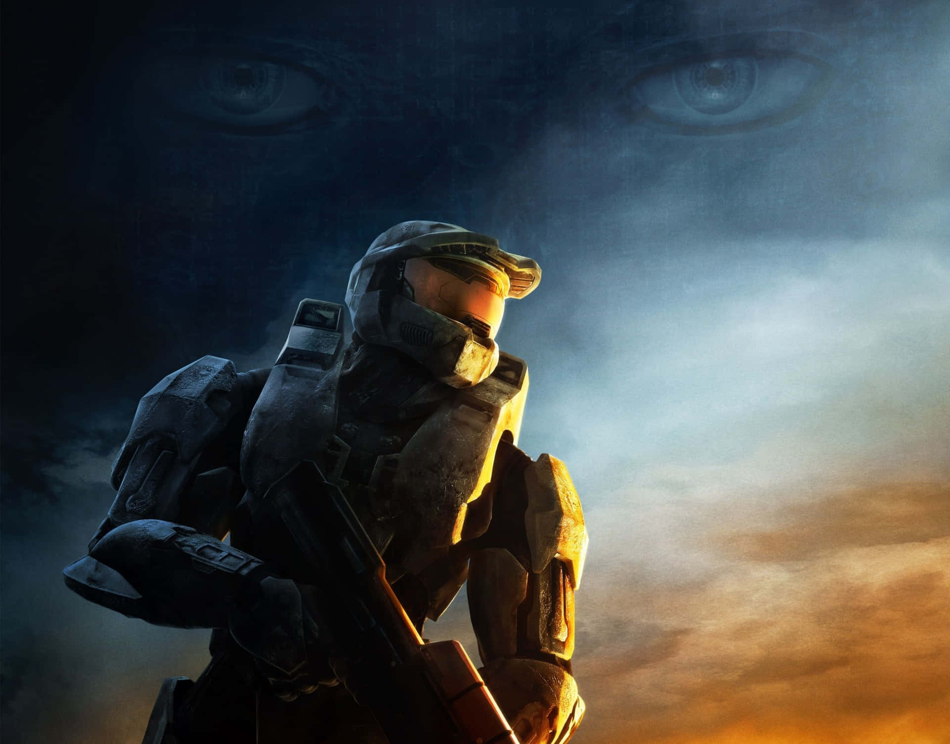 Master Chief Takes The Fight To The Covenant In Halo Background