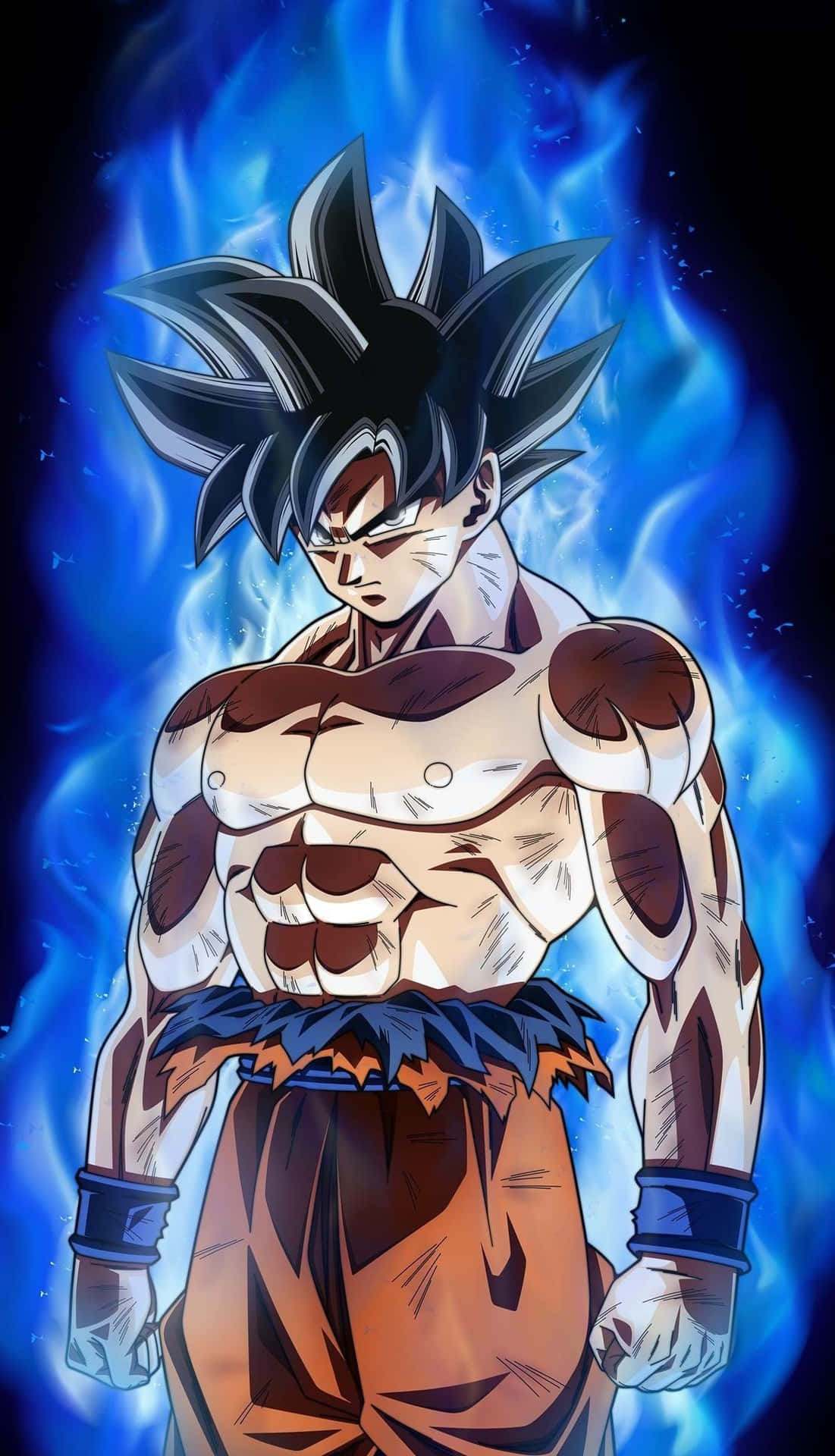 Master Goku Rampage Mode - A Vibrant Dragon Ball Super Iphone Wallpaper