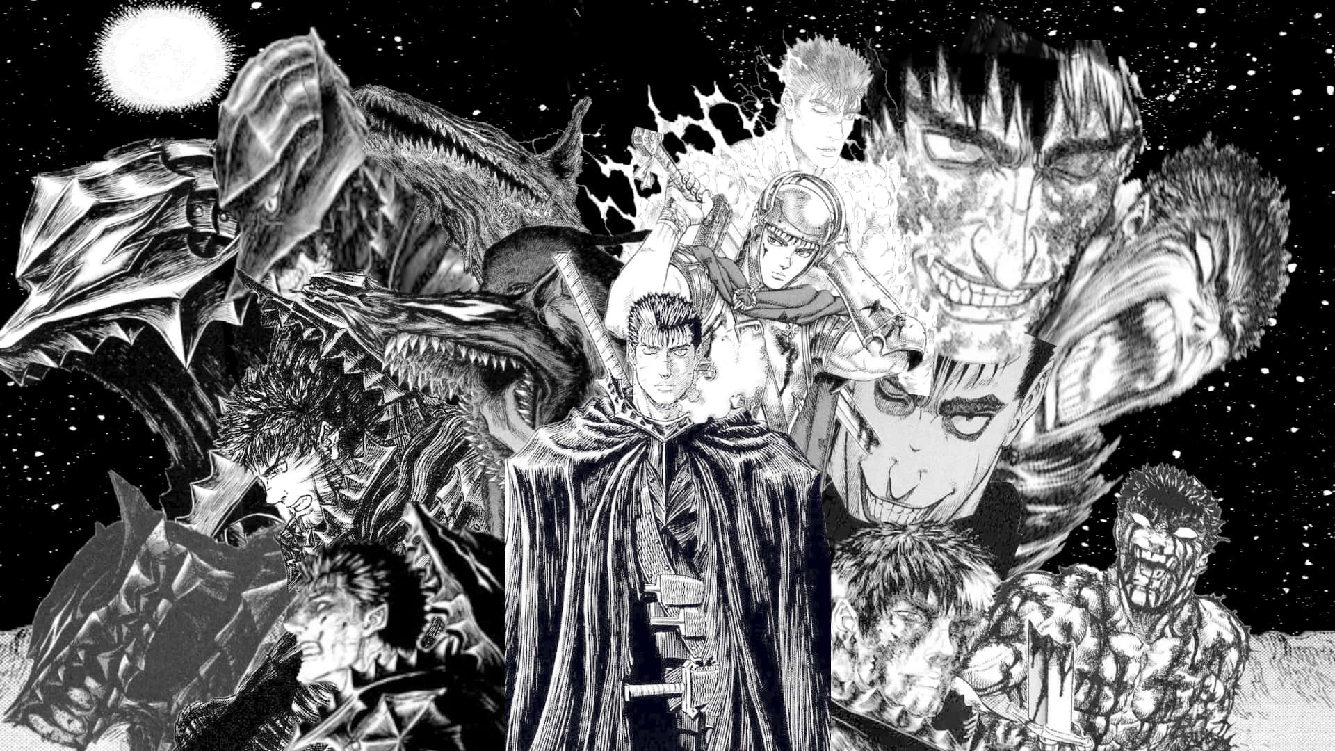 Master The Art Of The Blade In Berserk Manga Background