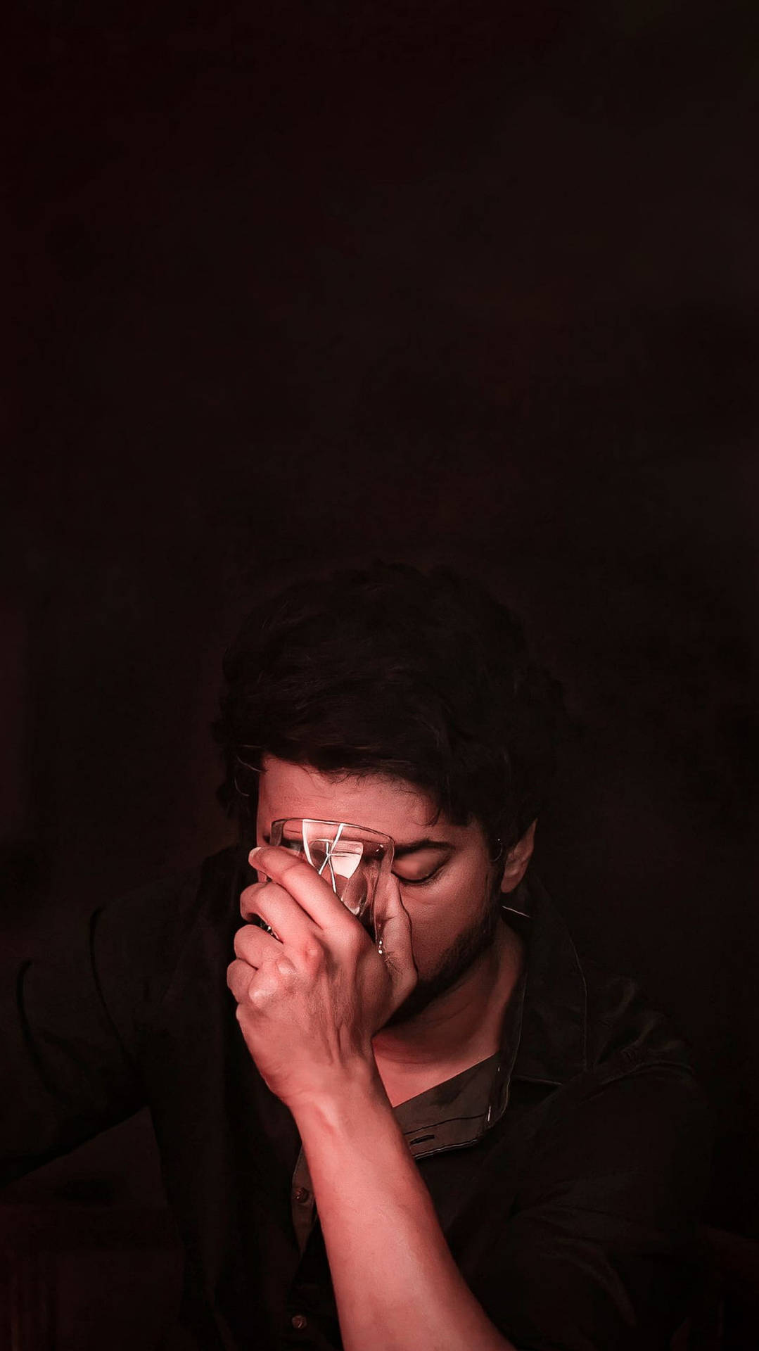 Master Vijay Hd Black Background Background