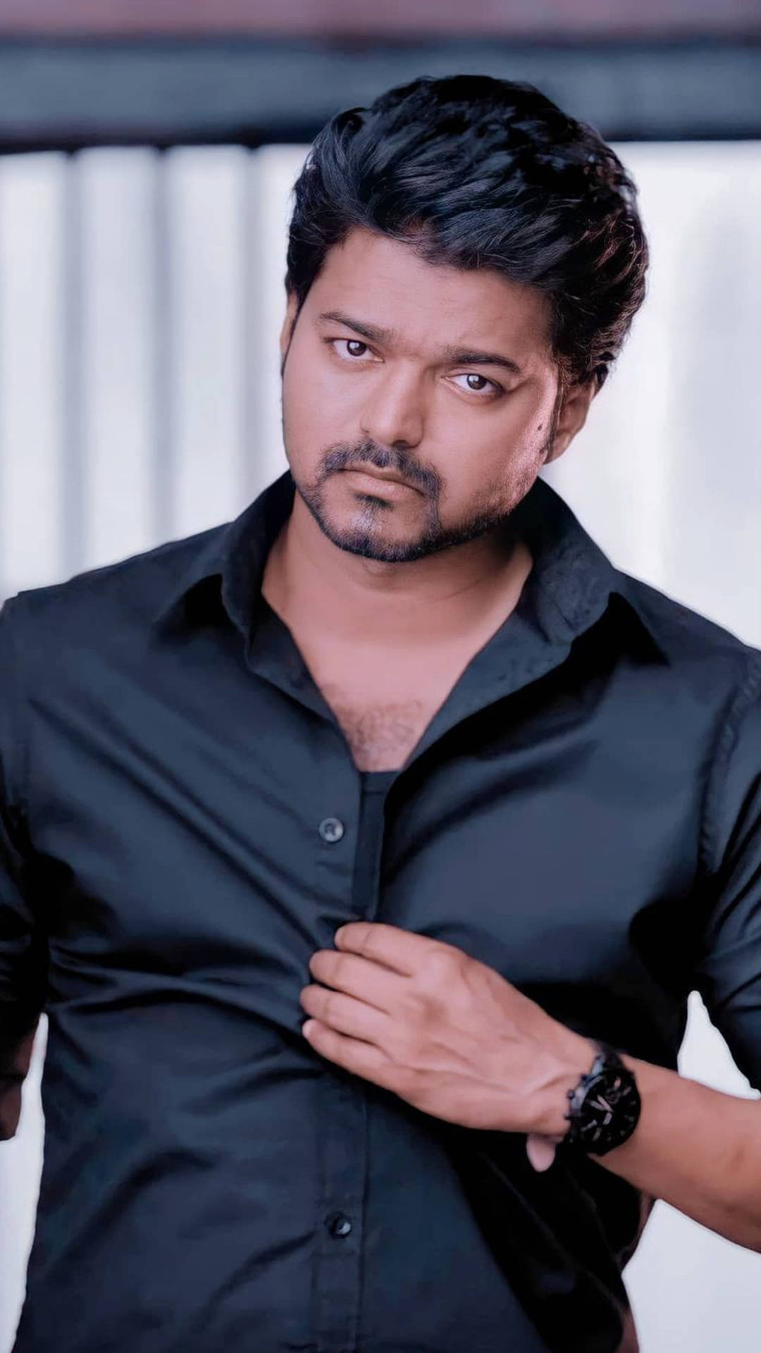 Master Vijay Hd Black Polo Background