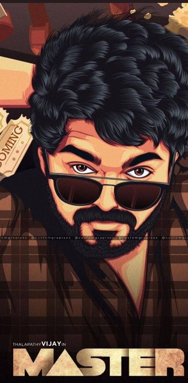 Master Vijay Hd Film Art Background