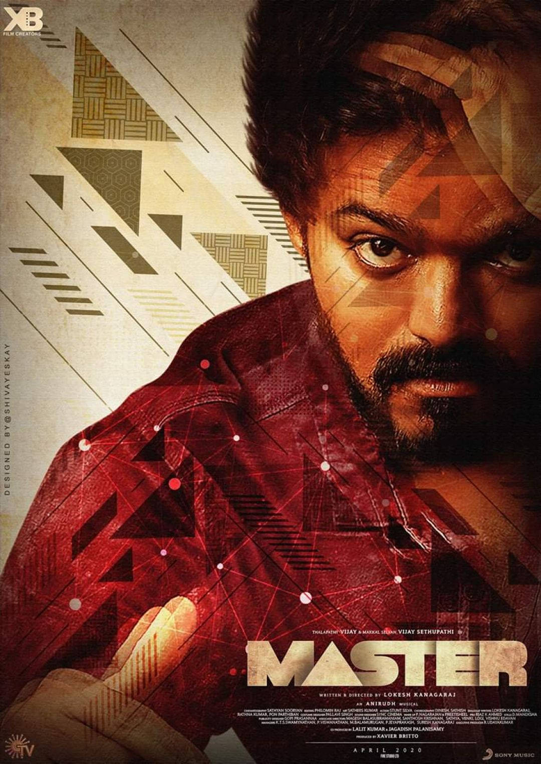 Master Vijay In 4k - A Dramatic Action Film Poster Background