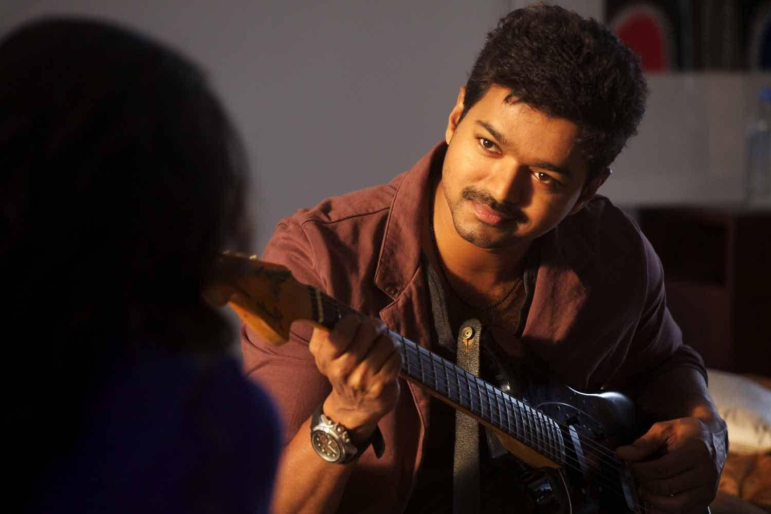 Master Vijay With Guitar Background