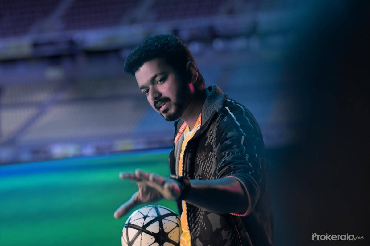 Master Vijay With Soccer Ball