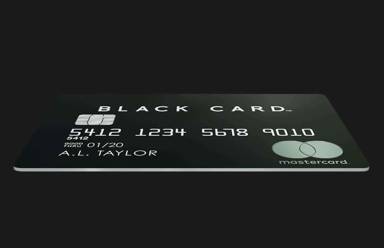 Mastercard Black Credit Card Background
