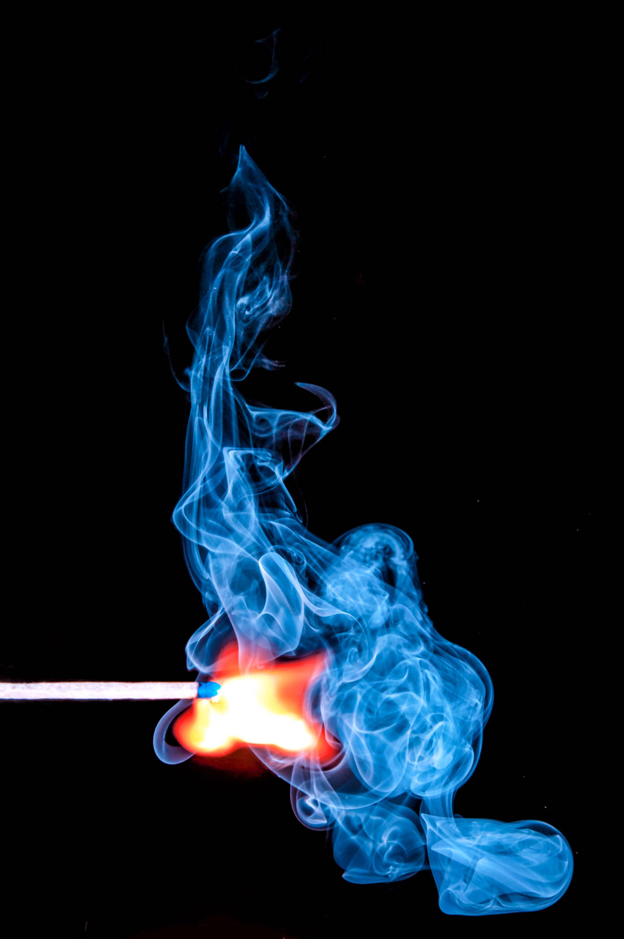 Match Blueish Smoke Background