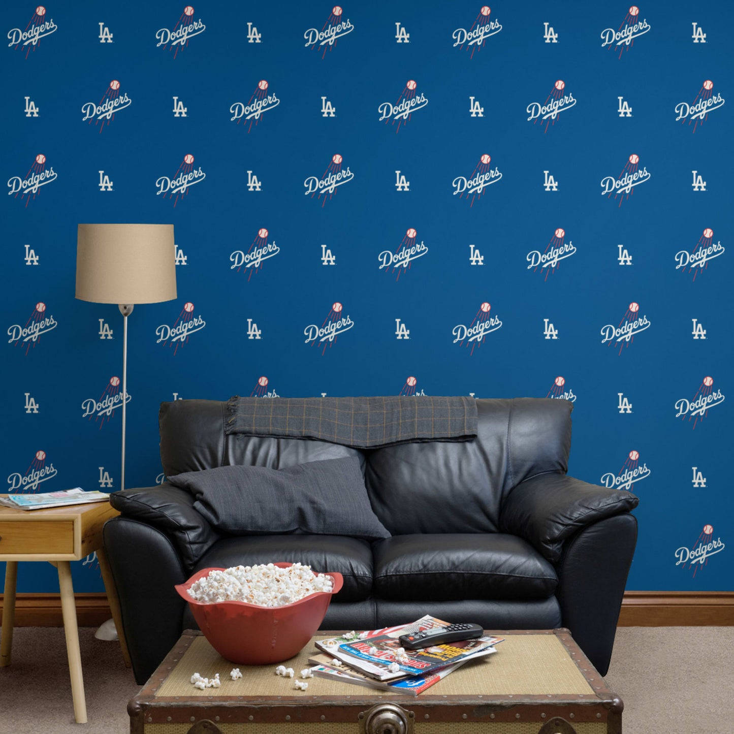 Match Time Dodgers Logo Living Area Background