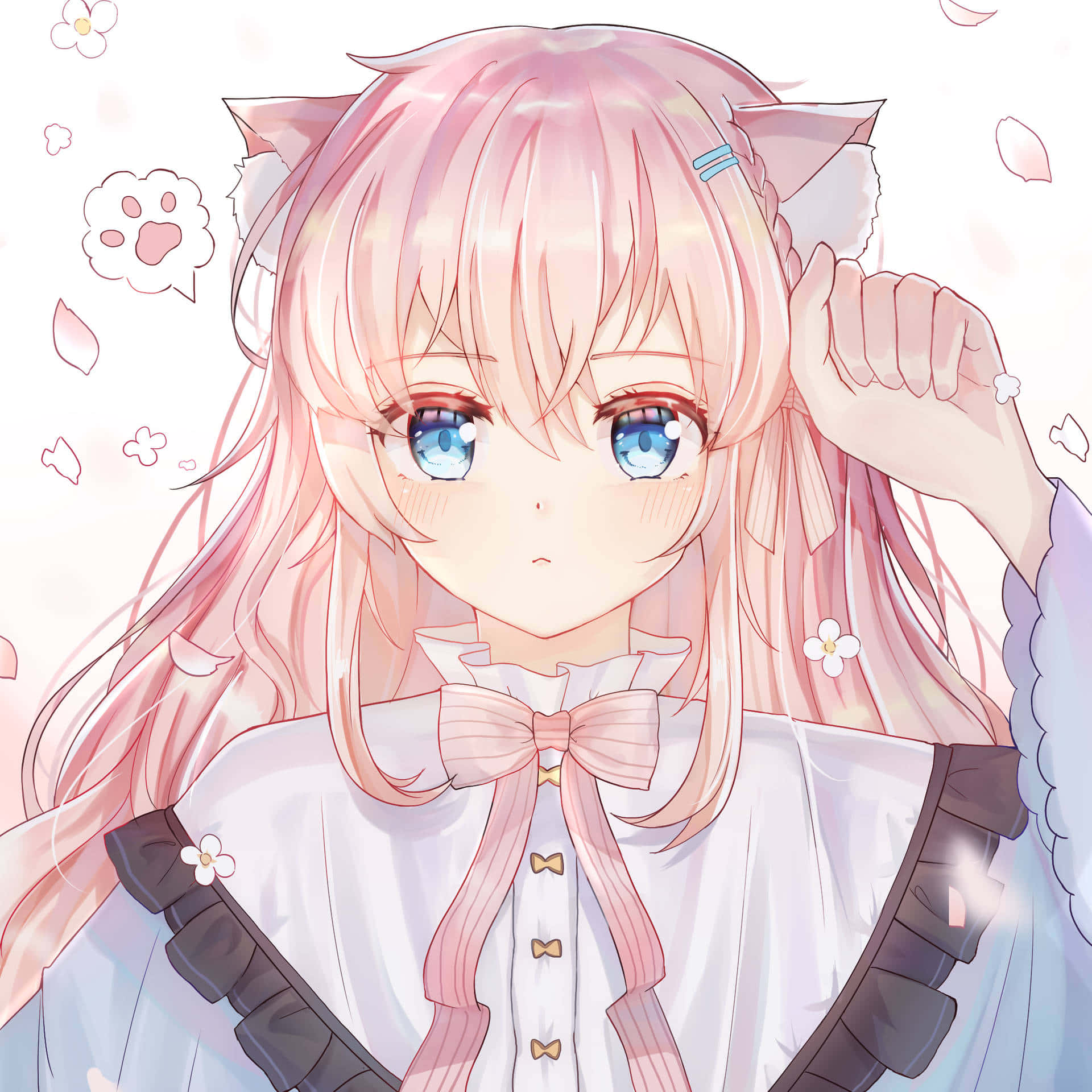Matching Anime Pink Cat Ears