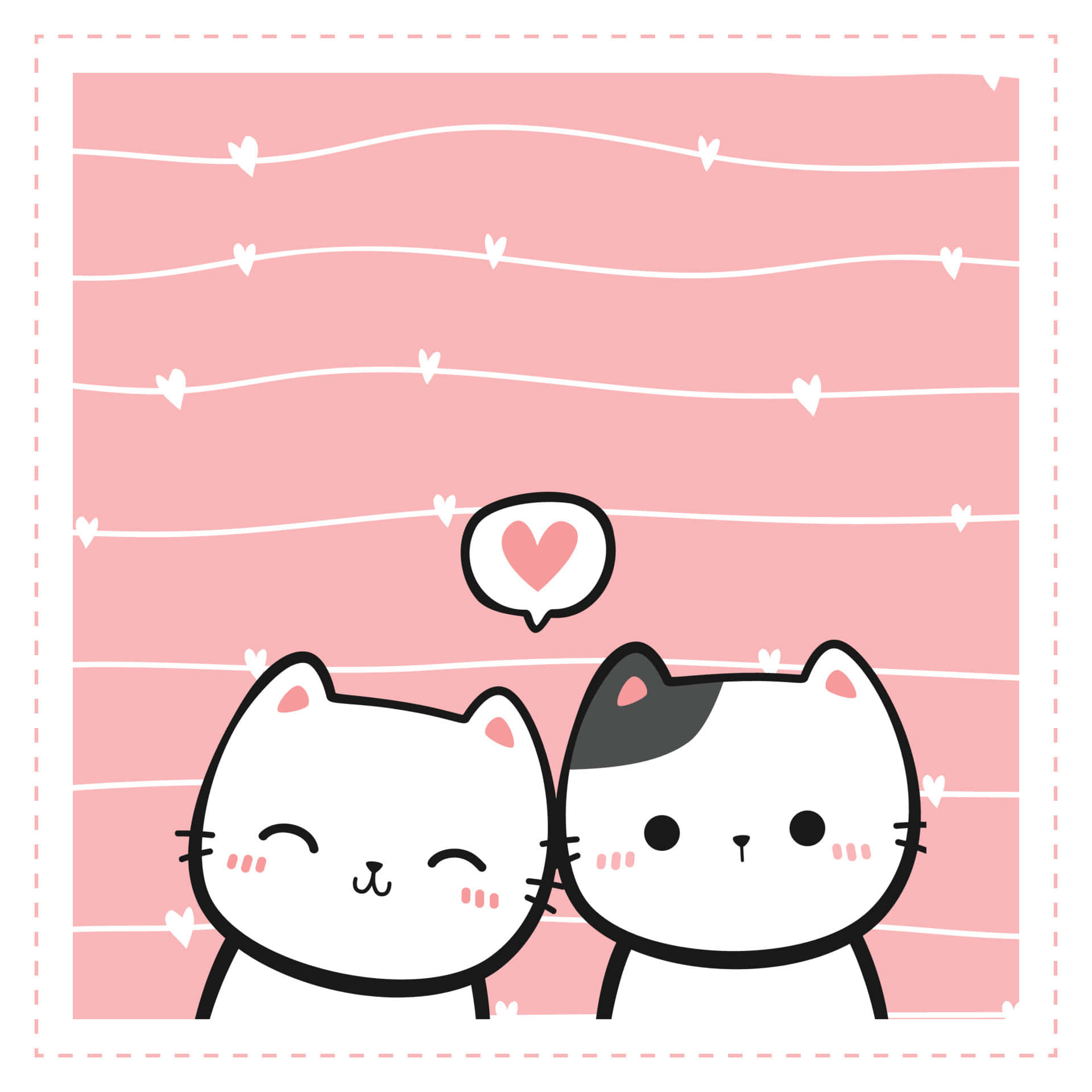 Matching Cat Pfp Blushing Background