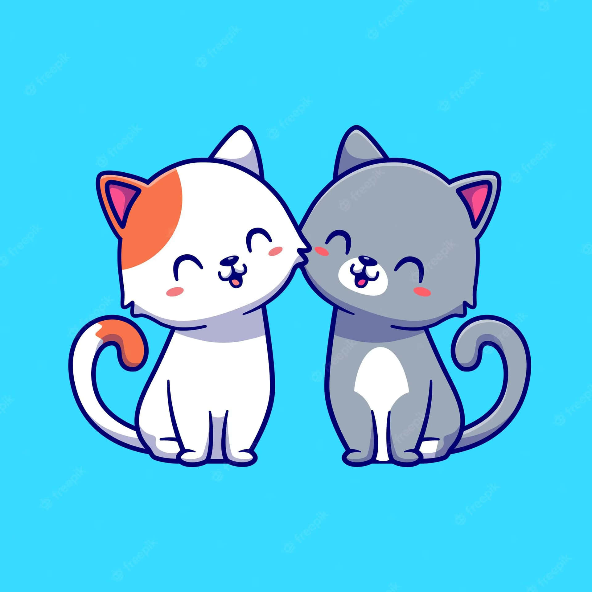 Matching Cat Pfp Happy Together Background