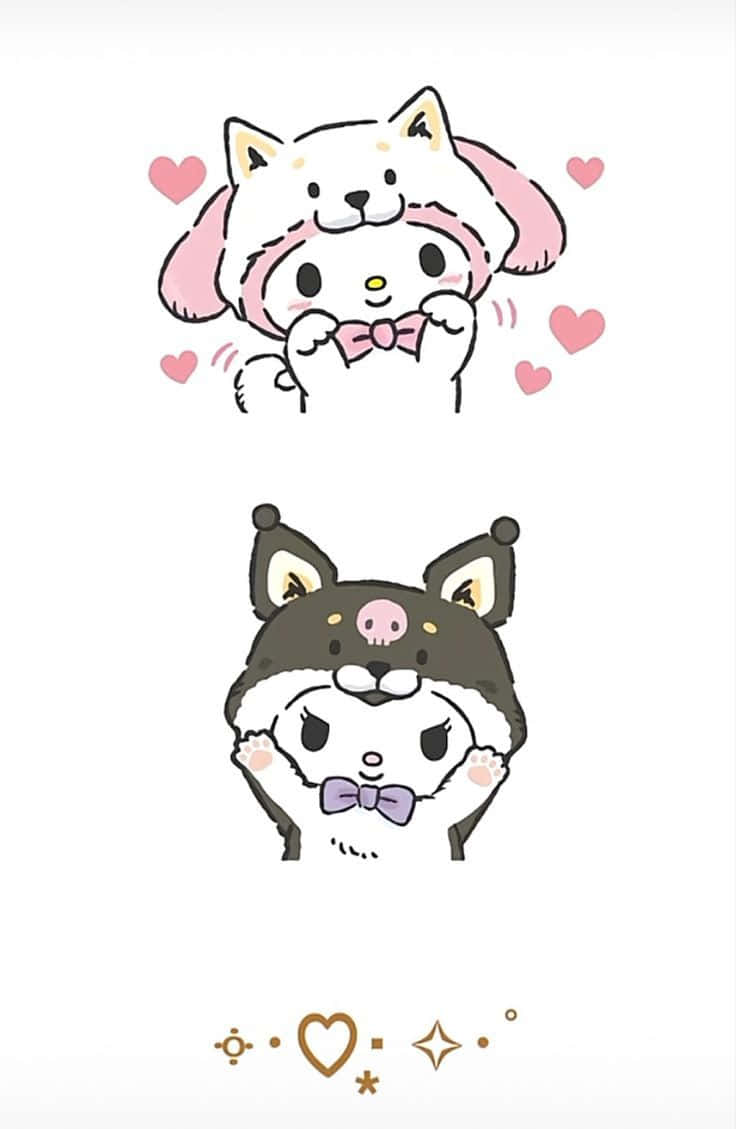 Matching Cat Pfp Pink And Black Background