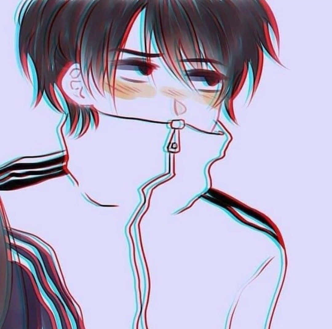 Matching Couple Pfp Blushing Anime Boy