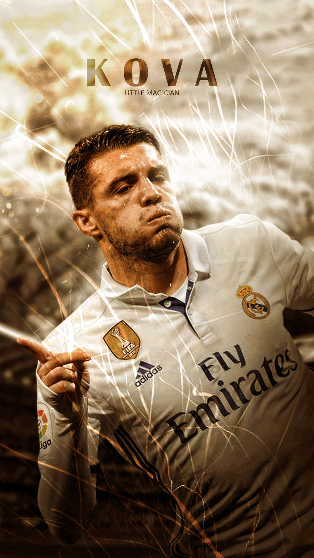 Mateo Kovacic Gold Light Background