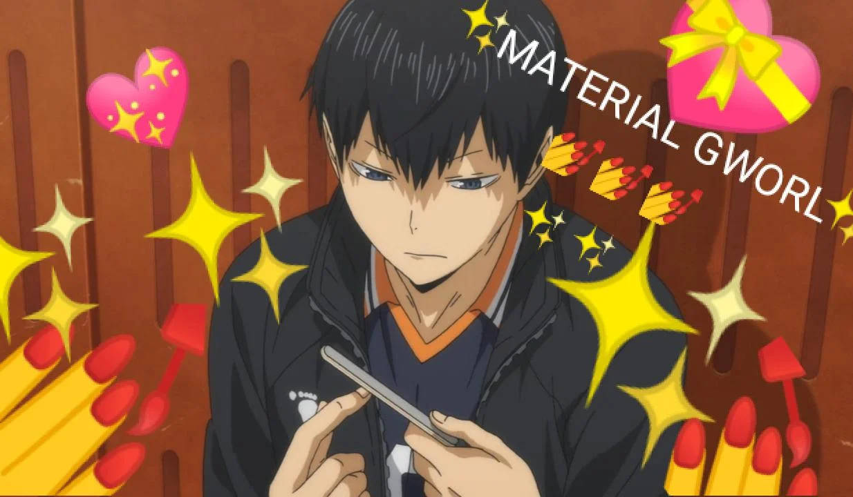 Material Gworl Tiktok Aesthetic Tobio Kageyama Background