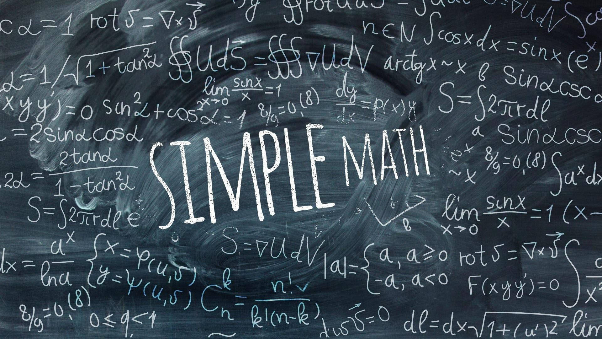 Mathematics Simple Math Equations Background