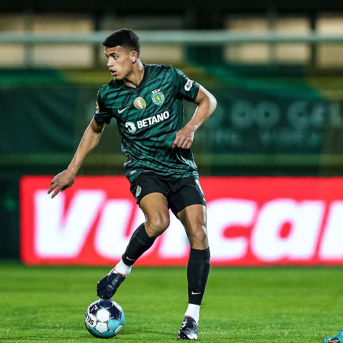 Matheus Nunes In Dark Green Jersey Background