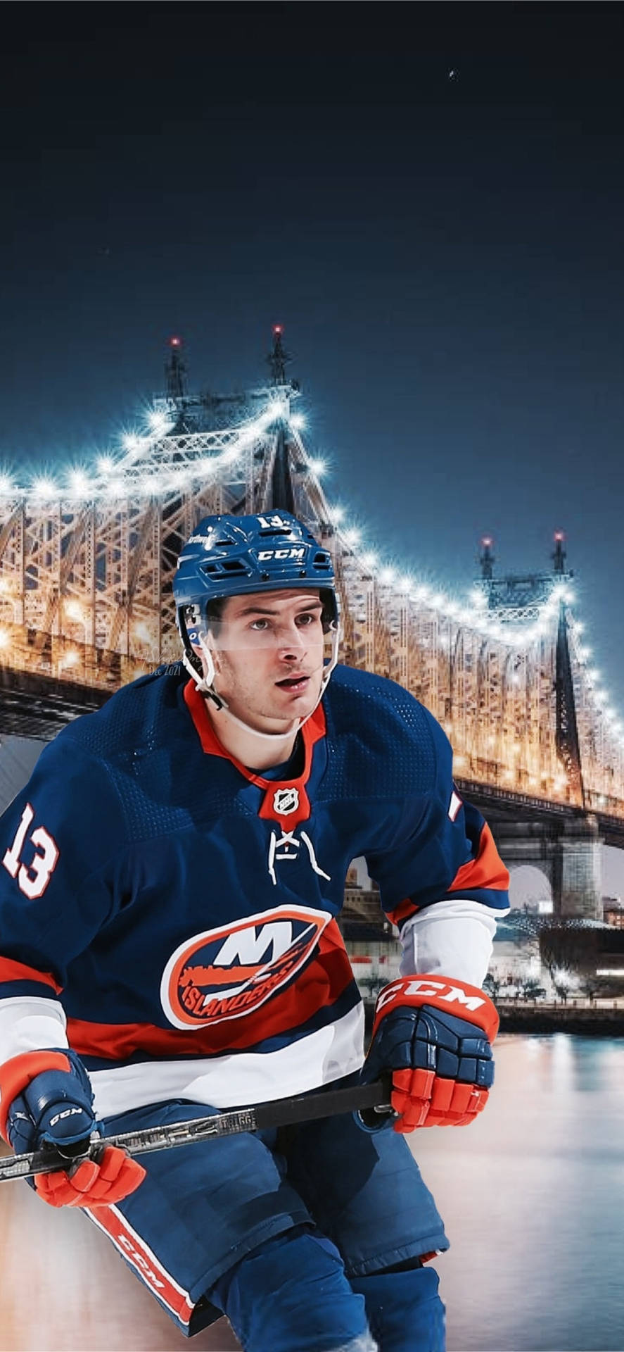 Mathew Barzal, Canadian Ice Hockey Prodigy In Action Background