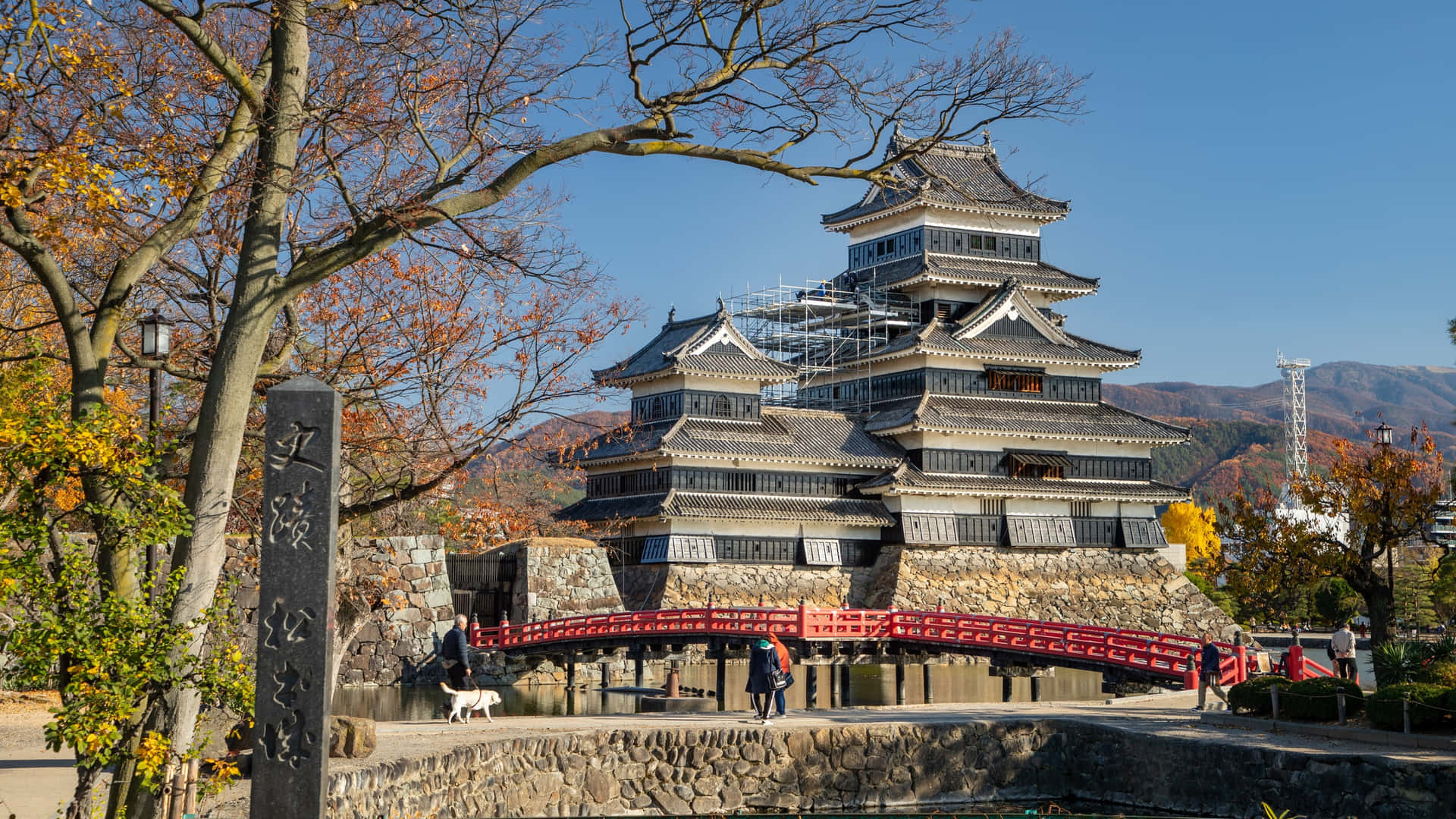 Matsumoto Castle Autumn Scenery Background