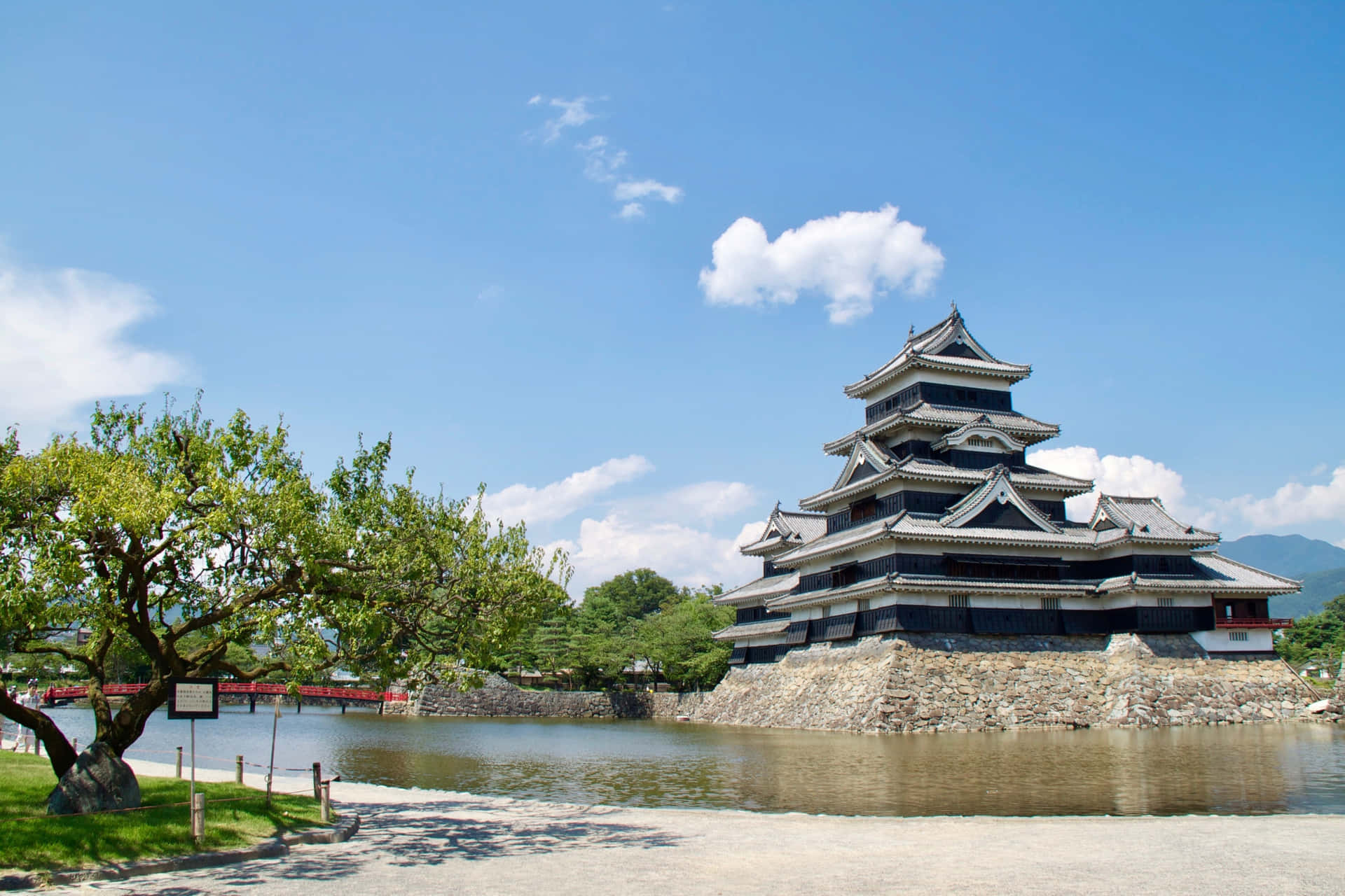 Matsumoto Castle Sunny Day Background