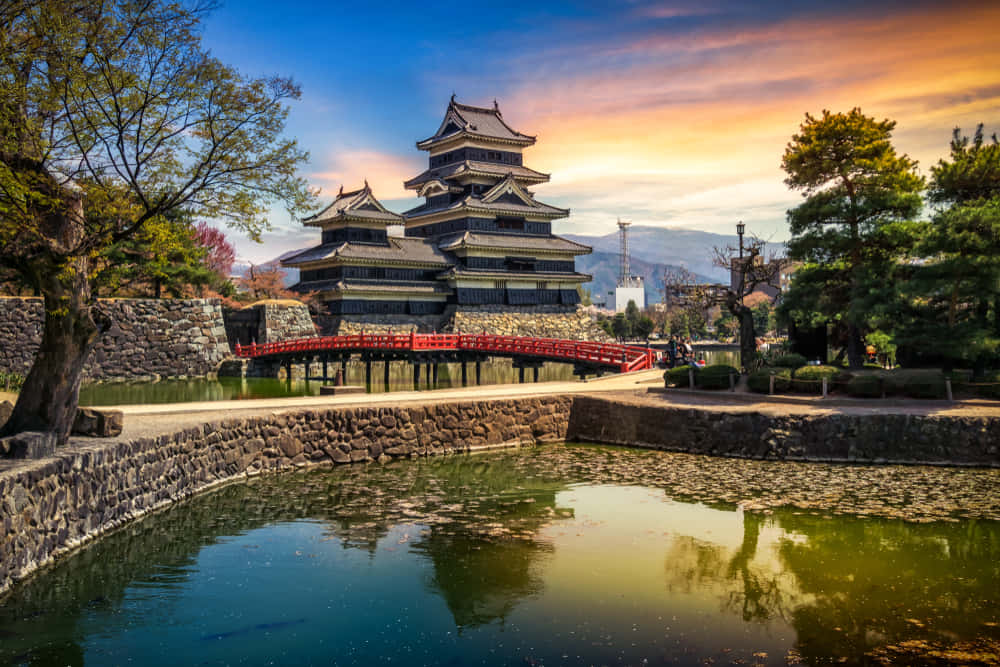 Matsumoto Castle Sunset Reflection