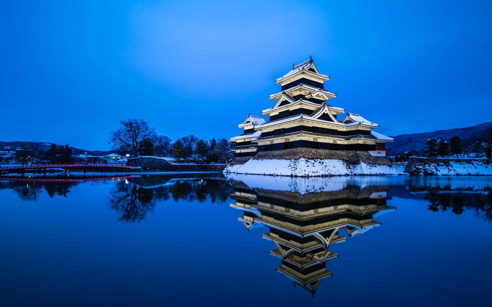 Matsumoto Castle Winter Reflection