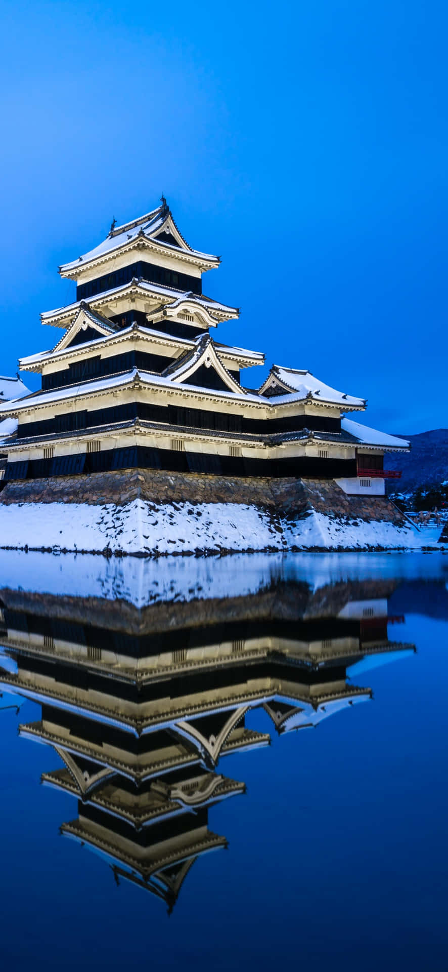 Matsumoto Castle Winter Reflection