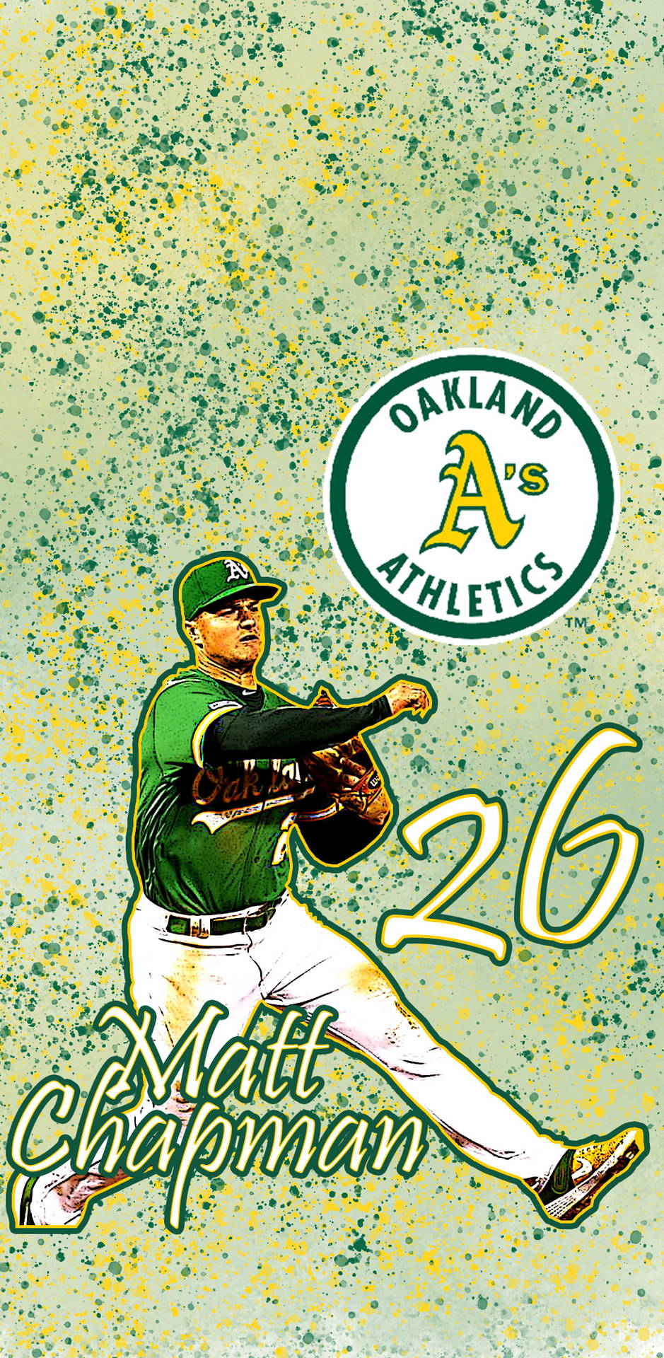 Matt Chapman Number 26 Oakland Athletics Background