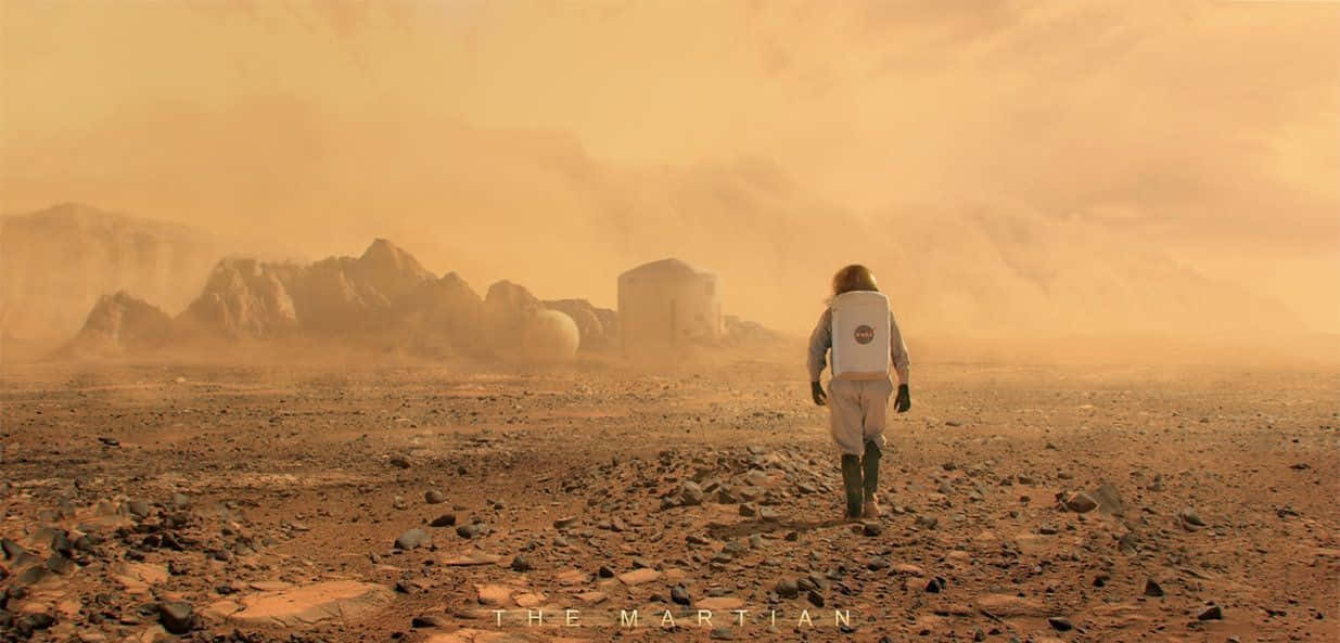 Matt Damon As Astronaut Mark Watney In The Martian Background