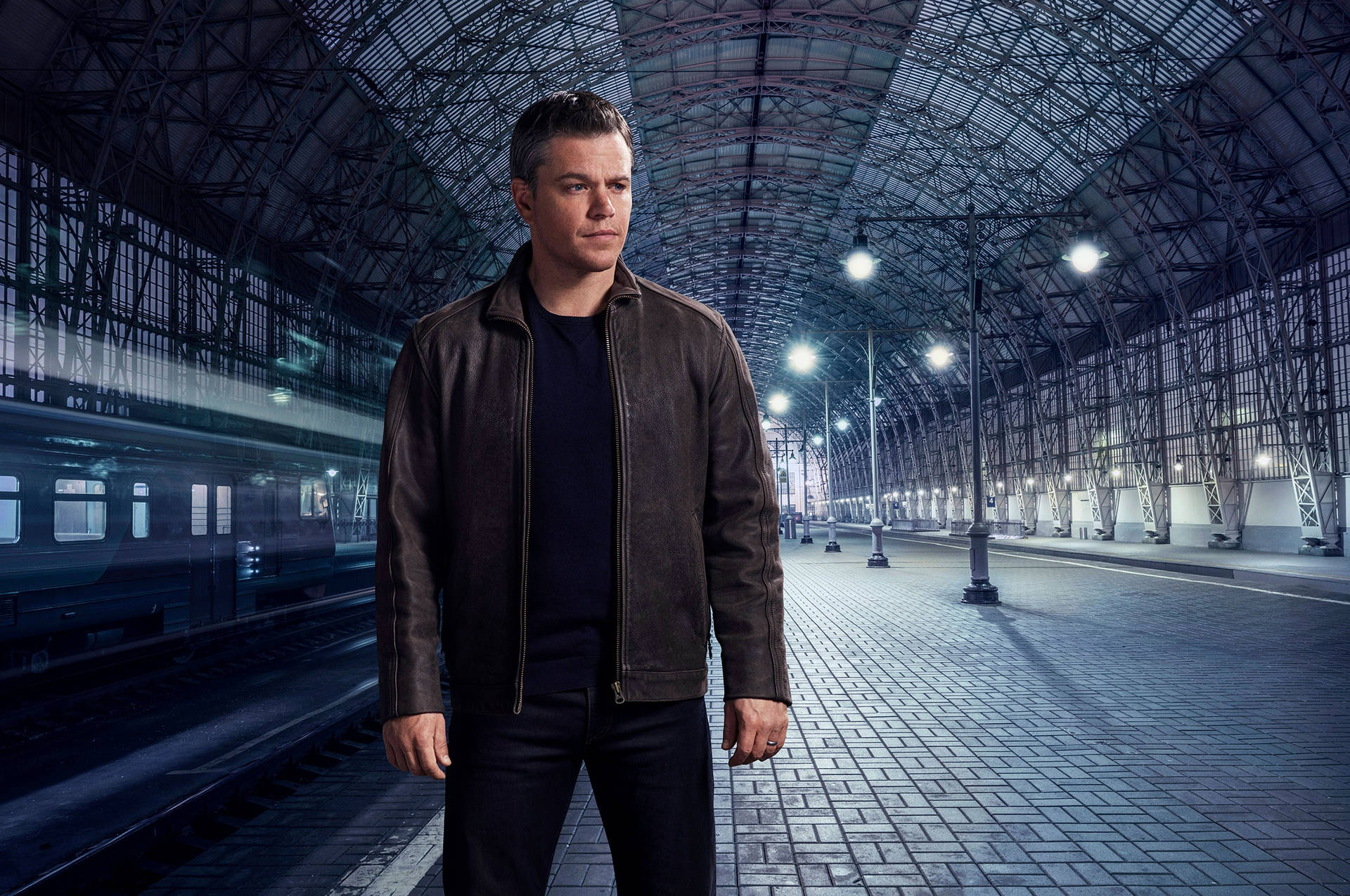 Matt Damon Iconic Bourne Jacket Background