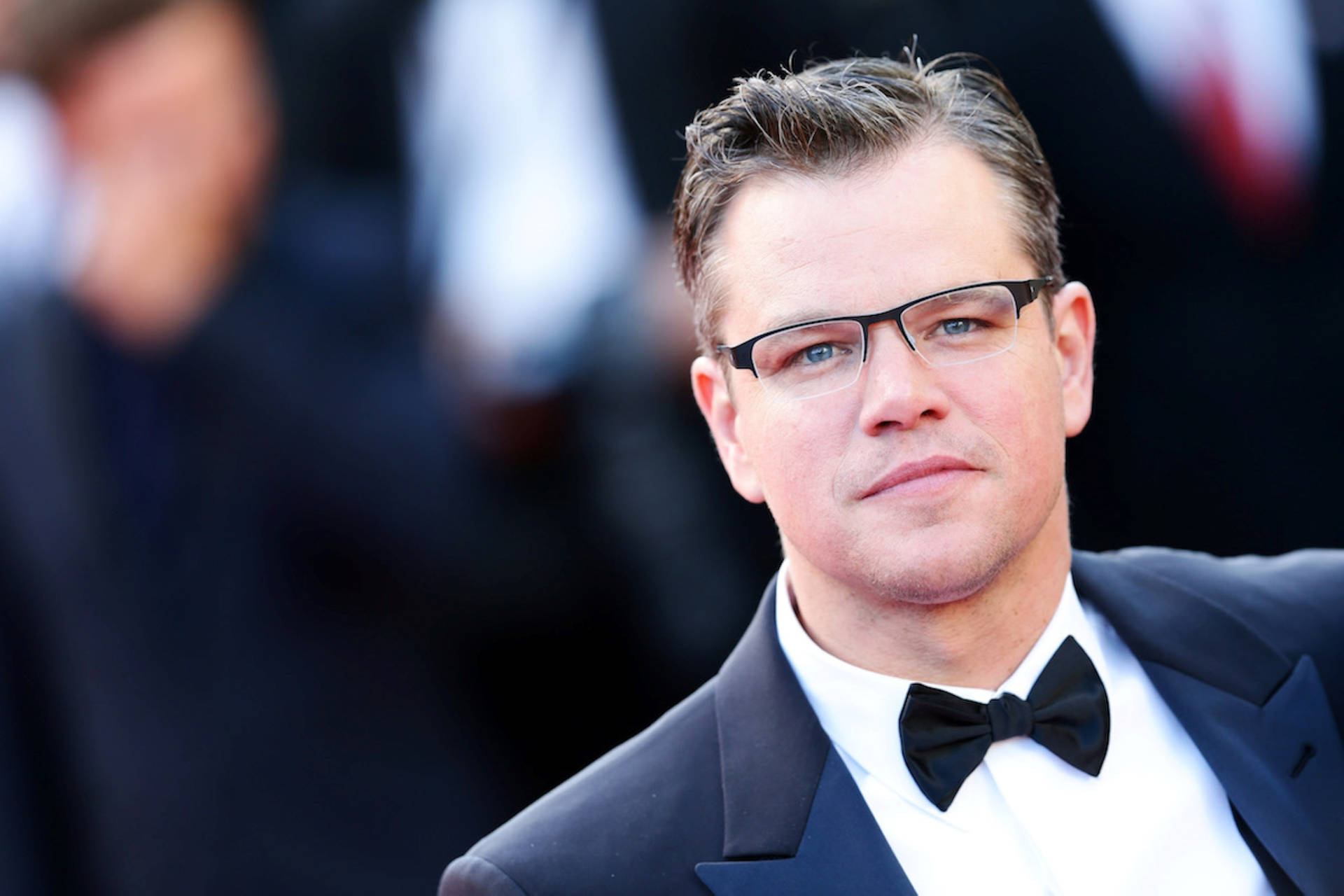 Matt Damon Wearing Specs Background